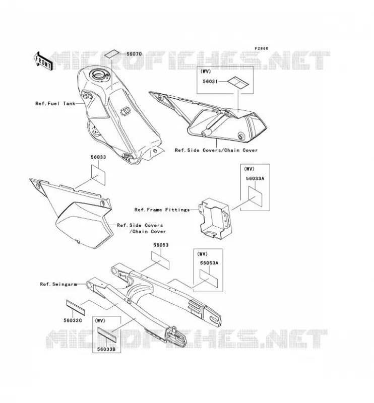 LABELS Kawasaki TOUT-TERRAIN 250 2009 KLX250  KLX250S9F