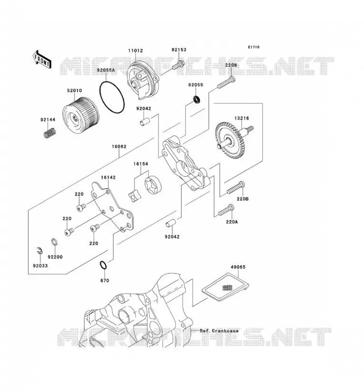 OIL PUMP Kawasaki TOUT-TERRAIN 250 2012 KLX250  KLX250SCF