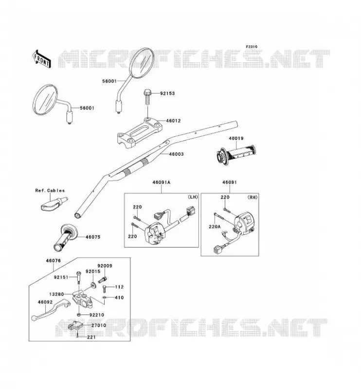 HANDLEBAR Kawasaki TOUT-TERRAIN 250 2012 KLX250  KLX250SCF