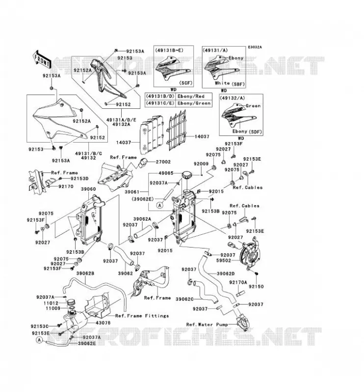 RADIATOR Kawasaki TOUT-TERRAIN 250 2012 KLX250  KLX250SCF