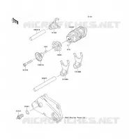 GEAR CHANGE DRUM   SHIFT FORKS voor Kawasaki KLX250S 2011