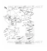 SIDE COVERS   CHAIN COVER voor Kawasaki KLX250S 2011