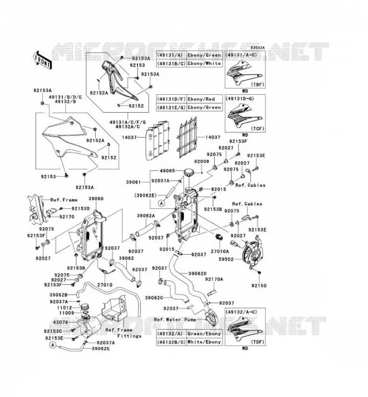 RADIATOR Kawasaki TOUT-TERRAIN 250 2012 KLX250S  KLX250TCF