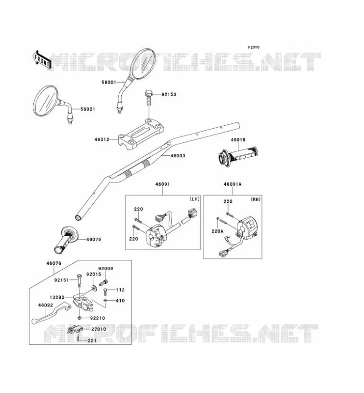 HANDLEBAR Kawasaki TOUT-TERRAIN 250 2013 KLX250S  KLX250TDF