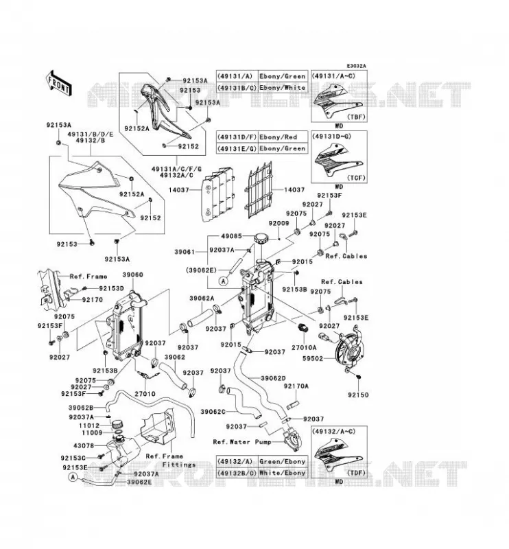 RADIATOR Kawasaki TOUT-TERRAIN 250 2013 KLX250S  KLX250TDF