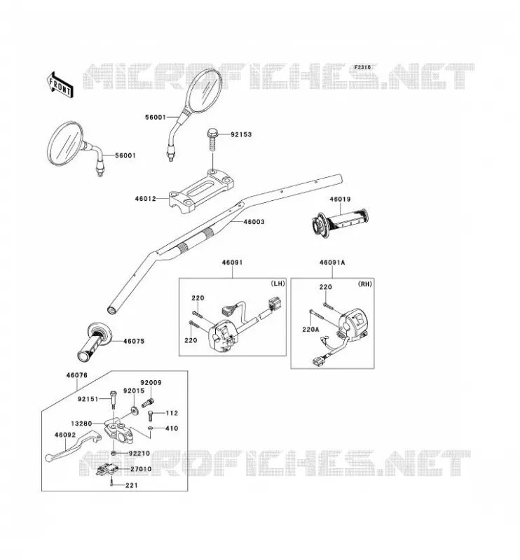 HANDLEBAR Kawasaki TOUT-TERRAIN 250 2013 KLX250S  KLX250TDF