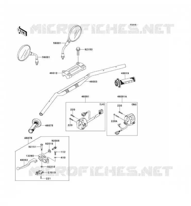 HANDLEBAR Kawasaki TOUT-TERRAIN 250 2014 KLX250S  KLX250TEF