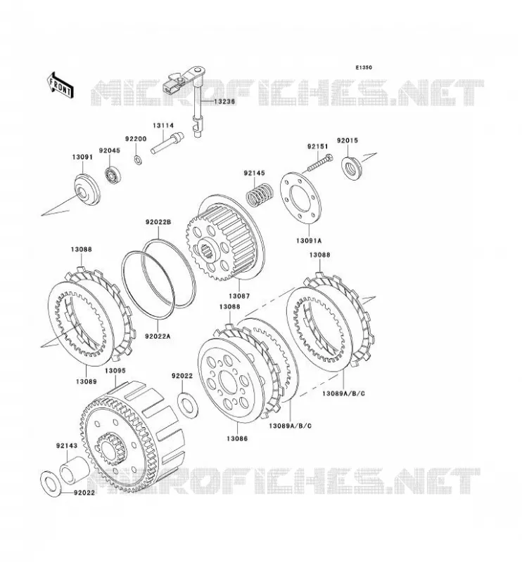 CLUTCH Kawasaki TOUT-TERRAIN 300 2007 KLX300R  KLX300A7F