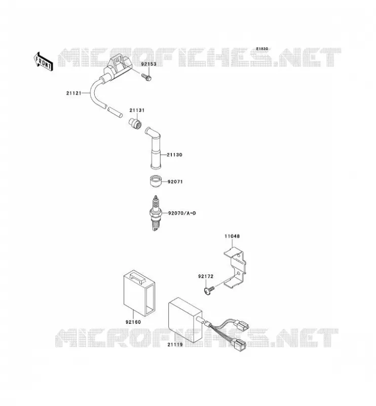 IGNITION SYSTEM Kawasaki TOUT-TERRAIN 300 2007 KLX300R  KLX300A7F