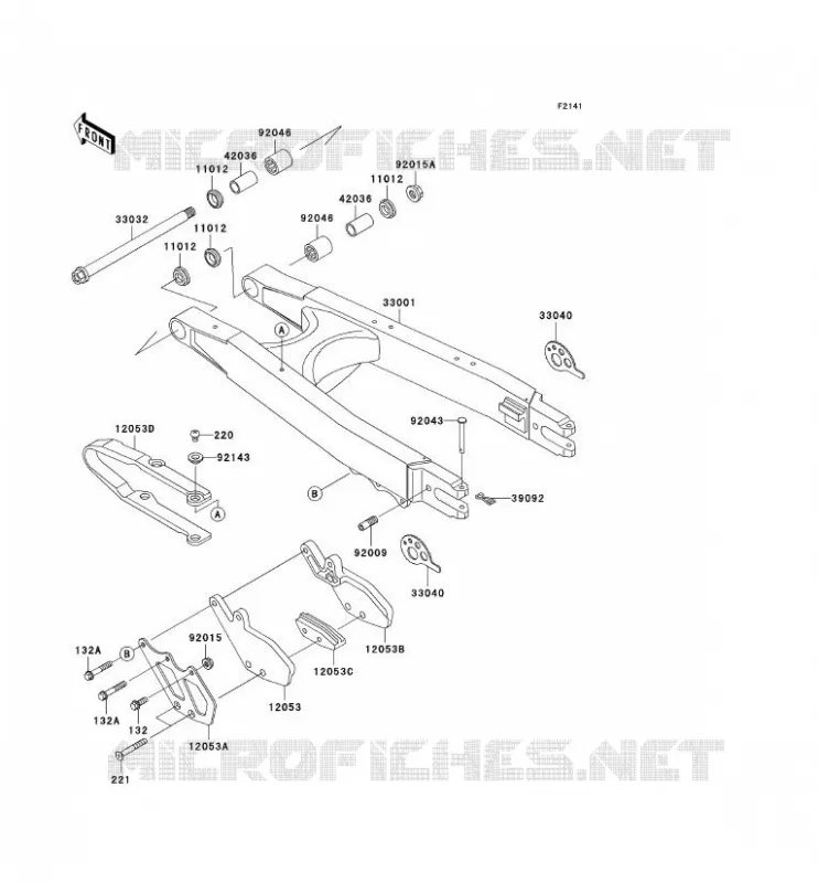 SWINGARM Kawasaki TOUT-TERRAIN 300 2007 KLX300R  KLX300A7F