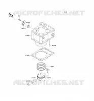 CYLINDER   PISTON  voor Kawasaki KLX300R 2003