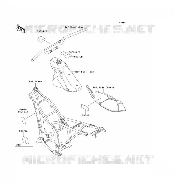 LABELS Kawasaki TOUT-TERRAIN 300 2003 KLX300R  KLX300-A8