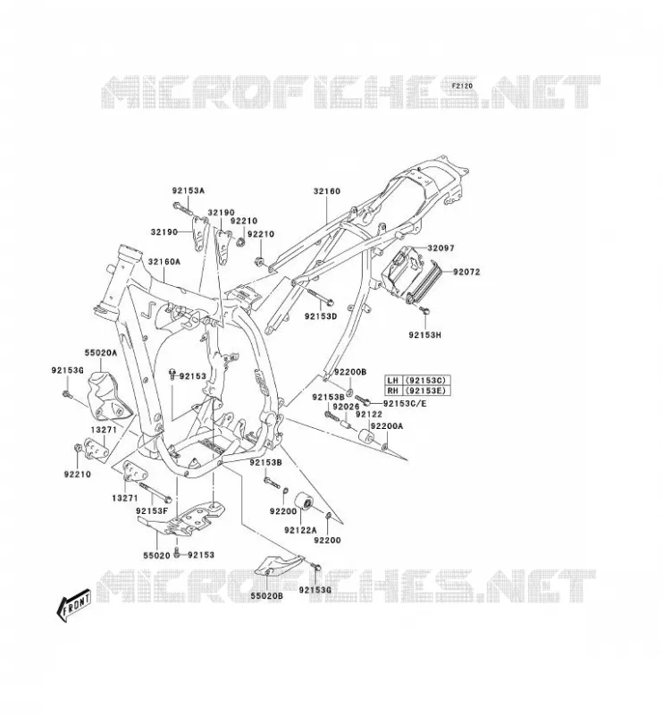 CHASSIS Kawasaki TOUT-TERRAIN 400 2004 KLX400SR  KLX400-A2