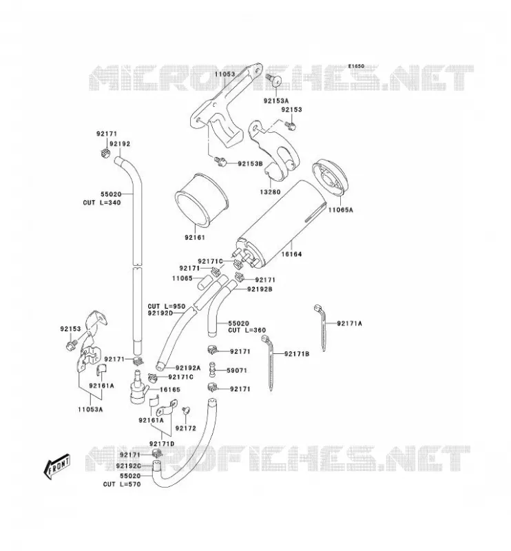 FUEL EVAPORATION SYSTEM(CA) Kawasaki TOUT-TERRAIN 400 2004 KLX400SR  KLX400-A2