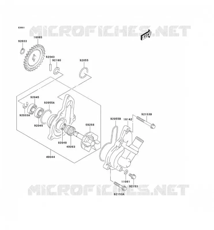 WATER PUMP Kawasaki TOUT-TERRAIN 400 2004 KLX400SR  KLX400-A2