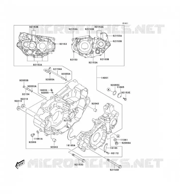CRANKCASE(S) Kawasaki TOUT-TERRAIN 400 2004 KLX400R  KLX400-B2