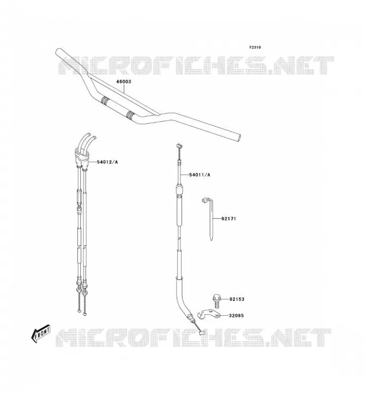 HANDLEBAR Kawasaki TOUT-TERRAIN 400 2004 KLX400R  KLX400-B2