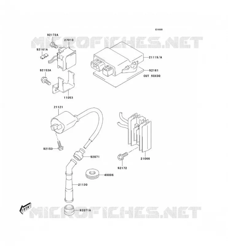 IGNITION SYSTEM Kawasaki TOUT-TERRAIN 400 2004 KLX400R  KLX400-B2