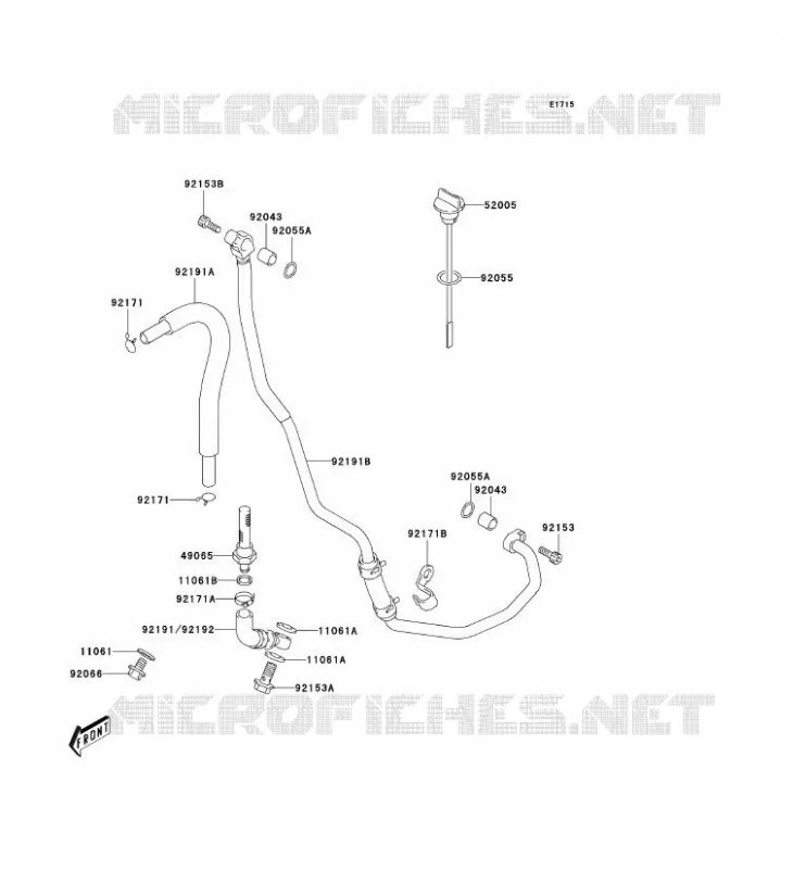 OIL PIPE Kawasaki TOUT-TERRAIN 400 2004 KLX400R  KLX400-B2