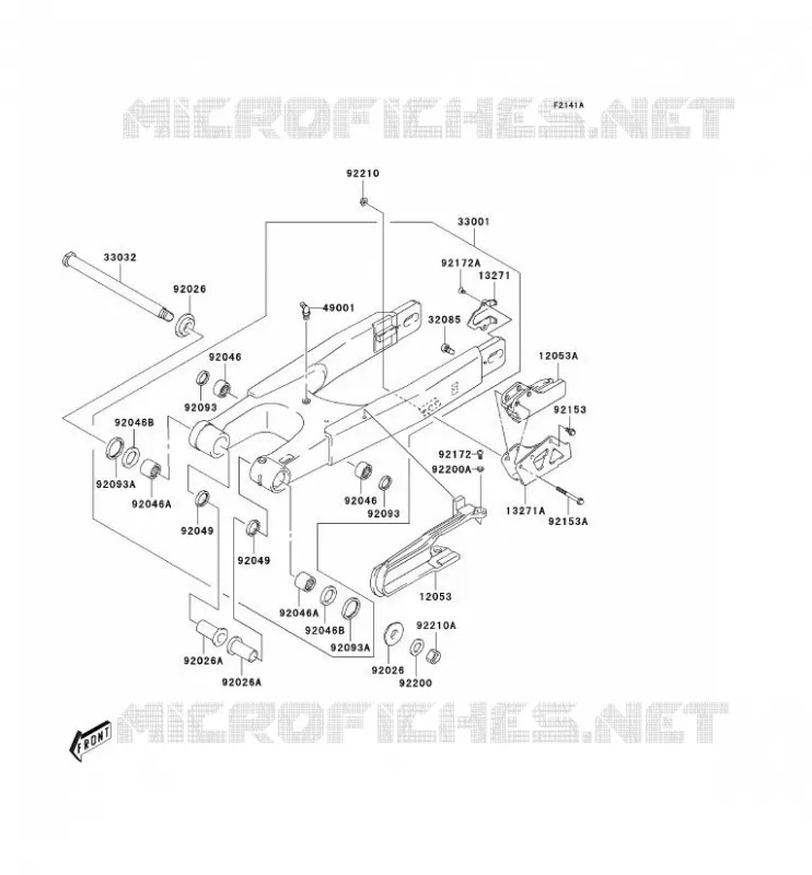SWINGARM Kawasaki TOUT-TERRAIN 400 2004 KLX400R  KLX400-B2