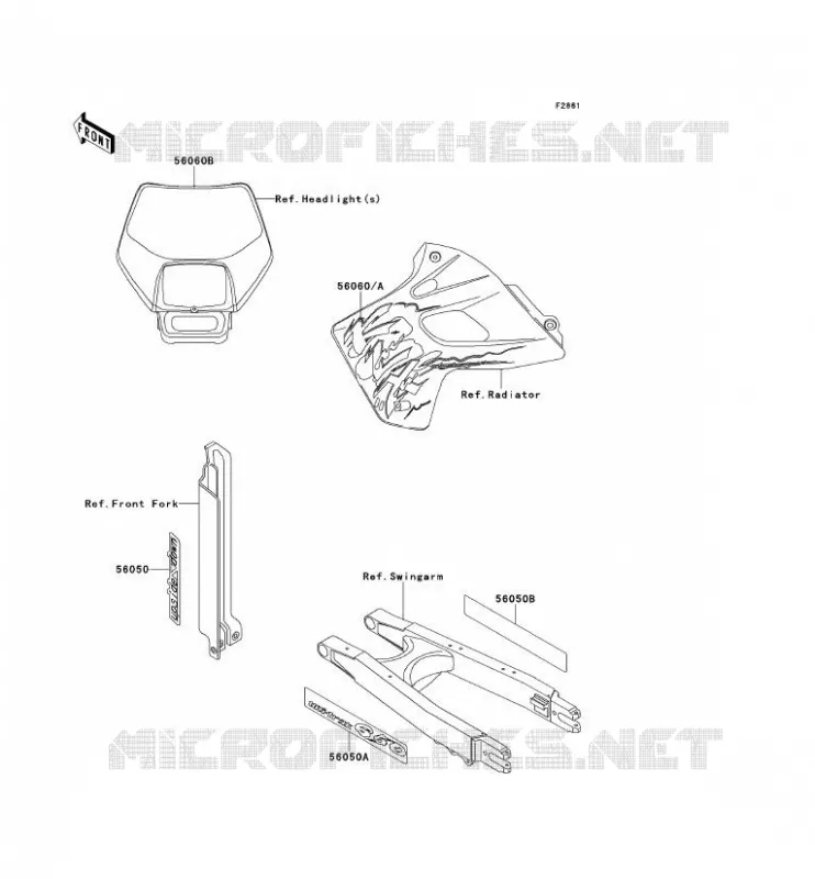 STICKER Kawasaki TOUT-TERRAIN 650 1994 KLX650R  KLX650-A2