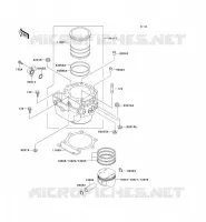 CYLINDER   PISTON  voor Kawasaki KLX650 1993