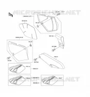SIDE COVERS   CHAIN COVER voor Kawasaki KLX650 1993