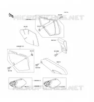 SIDE COVERS   CHAIN COVER voor Kawasaki KLX650 1993