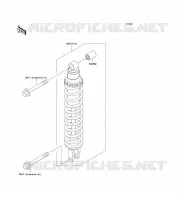SUSPENSION   SHOCK ABSORBER voor Kawasaki KLX650 1993