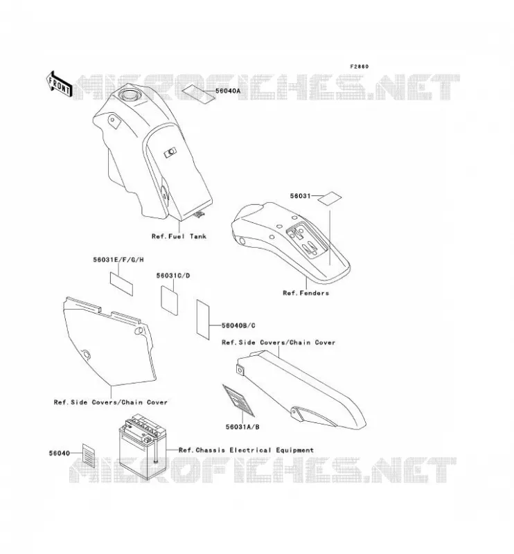 LABELS Kawasaki TOUT-TERRAIN 650 1993 KLX650  KLX650-C1