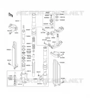 FRONT FORK voor Kawasaki KLX650 1993