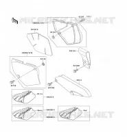 SIDE COVERS   CHAIN COVER voor Kawasaki KLX650 1993