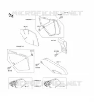 SIDE COVERS   CHAIN COVER voor Kawasaki KLX650 1993