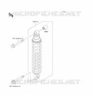 SUSPENSION   SHOCK ABSORBER voor Kawasaki KLX650 1993