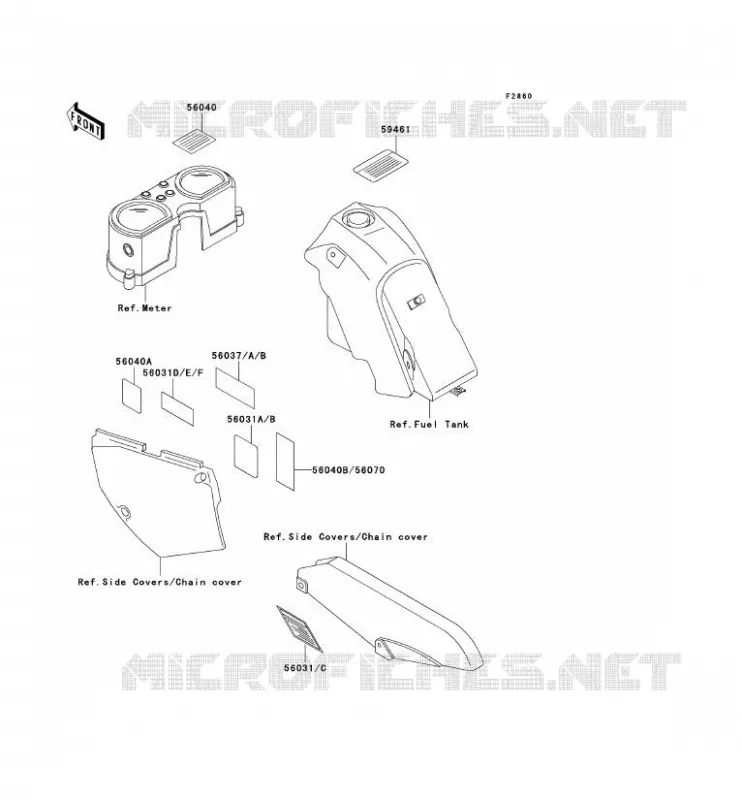 LABELS Kawasaki TOUT-TERRAIN 650 1994 KLX650  KLX650-C2