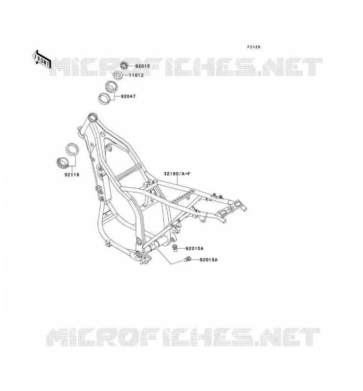 CHASSIS Kawasaki TOUT-TERRAIN 650 1994 KLX650  KLX650-C2