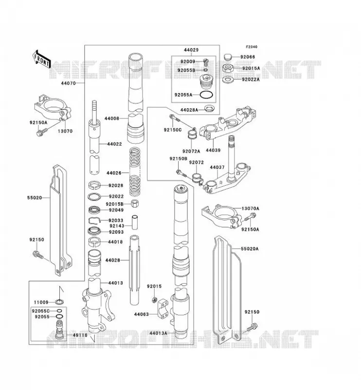 FRONT FORK Kawasaki TOUT-TERRAIN 650 1994 KLX650  KLX650-C2
