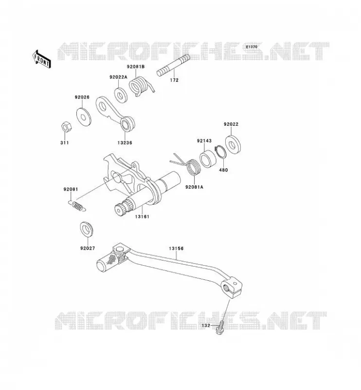 SHIFT Kawasaki TOUT-TERRAIN 650 1994 KLX650  KLX650-C2
