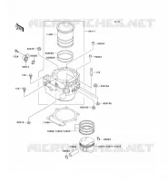 CYLINDER   PISTON  voor Kawasaki KLX650 1995