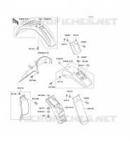 FENDER voor Kawasaki KLX650 1995