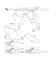 SIDE COVERS   CHAIN COVER voor Kawasaki KLX650 1995