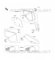 SIDE COVERS   CHAIN COVER voor Kawasaki KLX650 1995