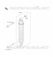 SUSPENSION   SHOCK ABSORBER voor Kawasaki KLX650 1995
