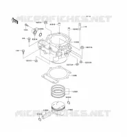 CYLINDER   PISTON  voor Kawasaki KLX650 1996