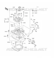 CYLINDER HEAD voor Kawasaki KLX650 1996