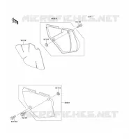 SIDE COWLING voor Kawasaki KLX650 1996
