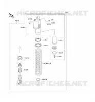 SUSPENSION   SHOCK ABSORBER voor Kawasaki KLX650 1996