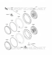 WHEELS   TIRES voor Kawasaki KLX650 1996