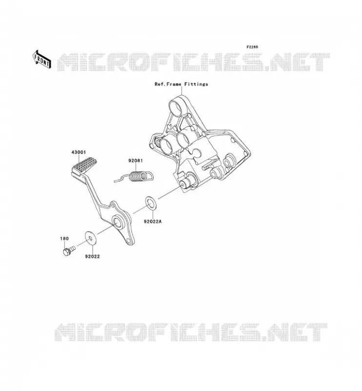 BRAKE PEDAL Kawasaki MOTOS 1000 2012 VERSYS 1000  KLZ1000ACF