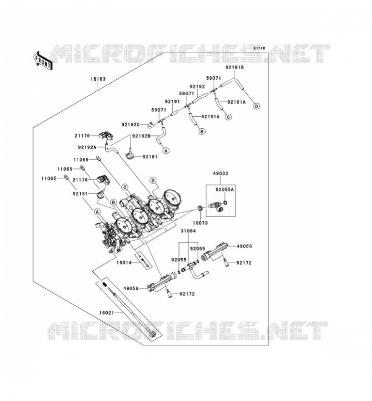 CARBURETOR Kawasaki MOTOS 1000 2012 VERSYS 1000  KLZ1000ACF